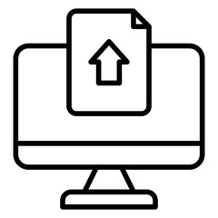 Upload File line icon