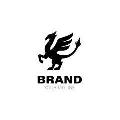 Griffin Logo. Griffin Logo Design. Griffin Logo Brand. Griffin Logo Vector Design Isolated on White Background