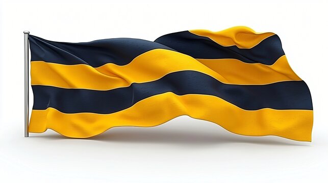 Waving Flag of Horizontal Stripes