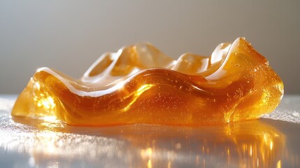 A clear, amber-colored gel sample, its texture reminiscent of a viscous honey, stood poised for experimentation, its surface glistening with an inviting sheen.