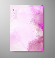 Cards with watercolor background. Design for your cover, date, postcard, banner, logo.