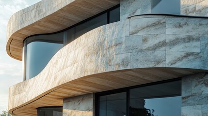 Obraz premium Modern Curved Architecture Design