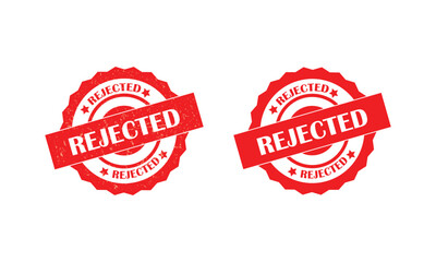 Obraz premium Rejected stamp sign red rectangle grunge style. Rejected Rubber Grunge Stamp Seal Vector Illustration. 