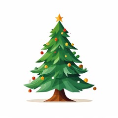 Fototapeta premium an AI Image Generator, Decorative Christmas Tree With Colorful Ornaments