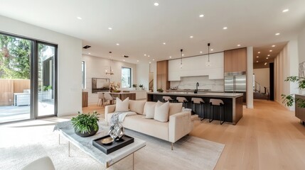 Modern open-concept living, a bright and inviting home interior space