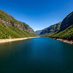 Fototapeta premium Katse Dam and Reservoir