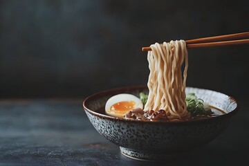 Japanese Tsukemen Noodles in Savory Dipping Broth