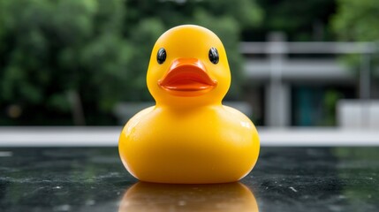 Yellow Rubber Duck  Toy  Bath Toy   Closeup   High Resolution   Studio Shot   Isolated   P