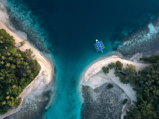 aerial view of tropical island