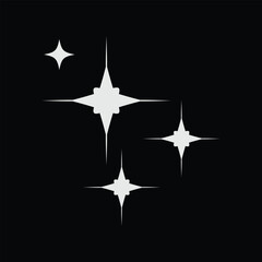 shine icon isolated on white background. blinking stars, spark icon. vector illustration.