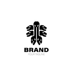 Hydra Logo. Hydra Logo Design. Hydra Logo Brand. Hydra Logo Vector Design Isolated on White Background