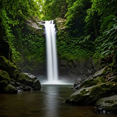 Obraz premium Tamarin Falls – A Series of Cascading Waterfalls in Mauritius