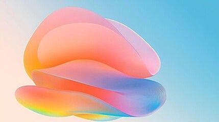 Abstract Pastel Forms for Sky Background.