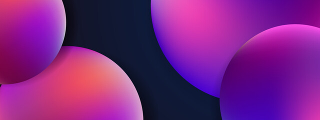 modern abstract geometric background with purple gradient circle shapes vector illustration