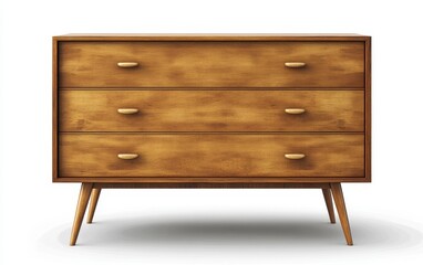 Modern wooden dresser with three drawers and sleek design featuring light wood finish in a minimalist style for contemporary home decor