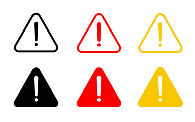 Universal Warning Triangle. Sign for General Hazards and Dangers. Vector Warning Sign Icon Set
Vector Formats