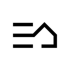 Letter E house minimal line logo design