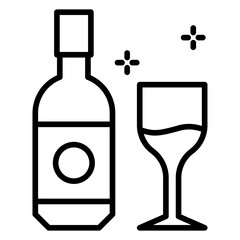 Alcohol line icon
