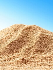 Glimme golden granules of active dry yeast reminiscent of shimme sands stretching beneath a sapphire sky landscape