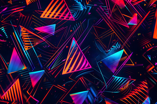 Trippy Rainbow Geometrical Patterns - VJ Animation Display - Powered by Adobe
