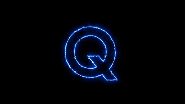 a b c d e f g h i j k l m n o p q r s t u v w x y z neon animated neon electric blue arc reactor alphabet letters 4k looping animated