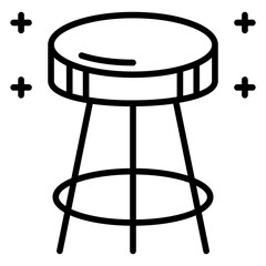 Bar stool line icon