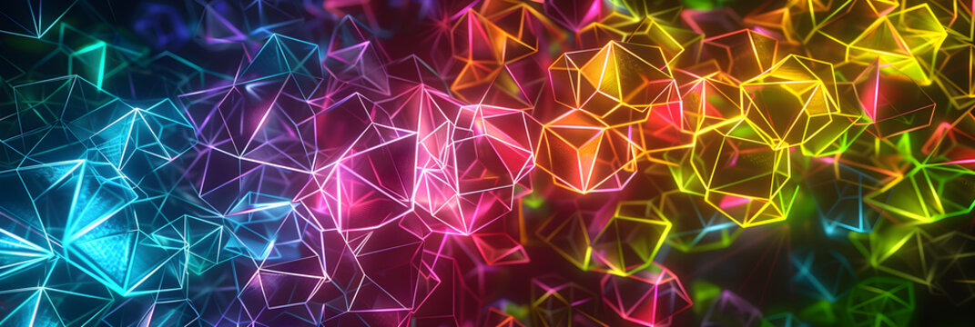 Trippy Rainbow Geometrical Patterns - VJ Animation Display - Powered by Adobe