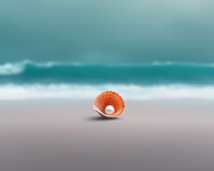 Obraz premium Ocean Pearl: Seashell Treasure Beach.