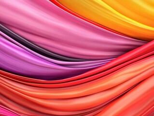 Luminous Waves of Vibrant Pink Purple Red Orange Yellow Pulsing Through An Ethereal Space with Throbbing Walls and Motion