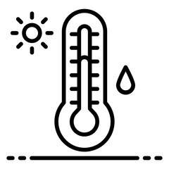 Thermometer line icon