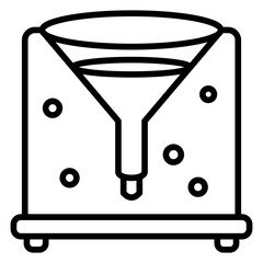 Separating Funnel line icon