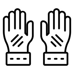Gloves  line icon