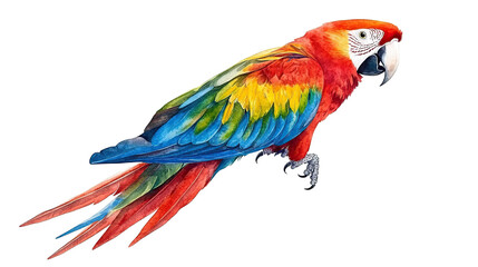 Obraz premium Vibrant blue and yellow macaw parrots with bright red accents display their colorful feathers isolated on transparent background