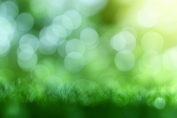 Obraz premium Green bokeh nature background.