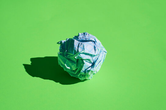 paper, ball, crumpled, business, office, economics, green