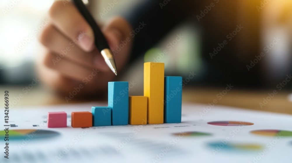 Aufkleber analysis of personal progress through colorful bar graphs and reports
