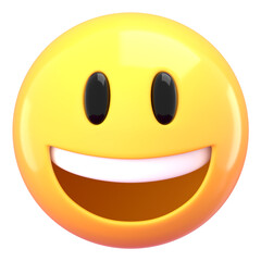 3D emoticon png smiling face sticker, transparent background