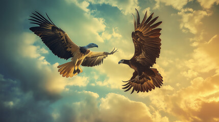 Fototapeta premium bald eagle in flight