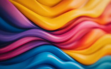 Vibrant and dynamic waves of color create a visually striking abstract design, ideal for backgrounds or creative projects.