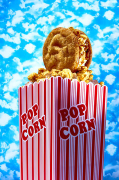 FOOD, FUN ,BRIGHT, POPCORN, COOKIE, SNACK, ice cream