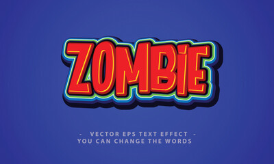 zombie text with effect illustration