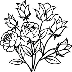 vector illustration of a rose