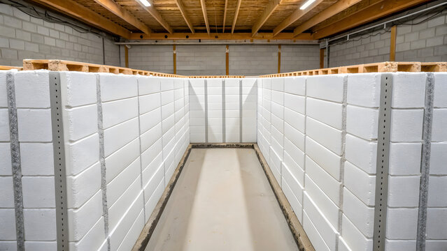 Climate Change Energy Efficiency Building Design Insulated concrete forms in basement create sturdy foundation