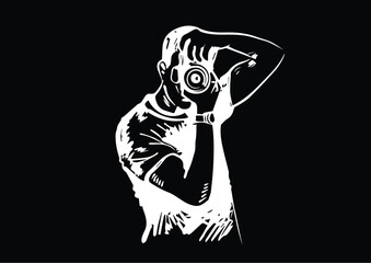 photographer logo, photographer vector, camera, camera logo, camera and photography wedding