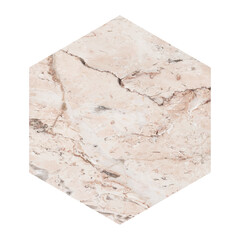 Aesthetic marble png hexagon, geometric shape, transparent background