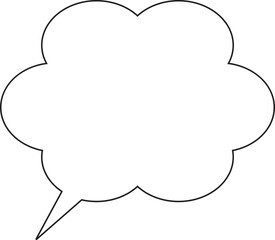 cloud simple chat box line