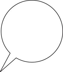 circle simple chat box line