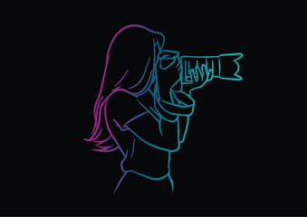 photographer logo, photographer vector, camera, camera logo, camera and photography wedding