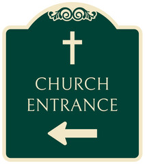 Church parking sign church entrance