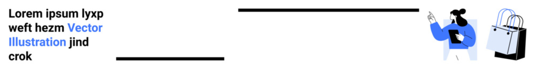 A person holding a tablet next to a shopping bag, representing e-commerce, digital retail, online shopping, and modern consumer behavior. Ideal for marketing, retail, business, technology